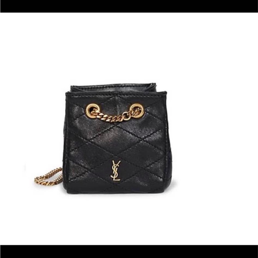 Yves Saint Laurent YSL Black Quilted Chain Bag